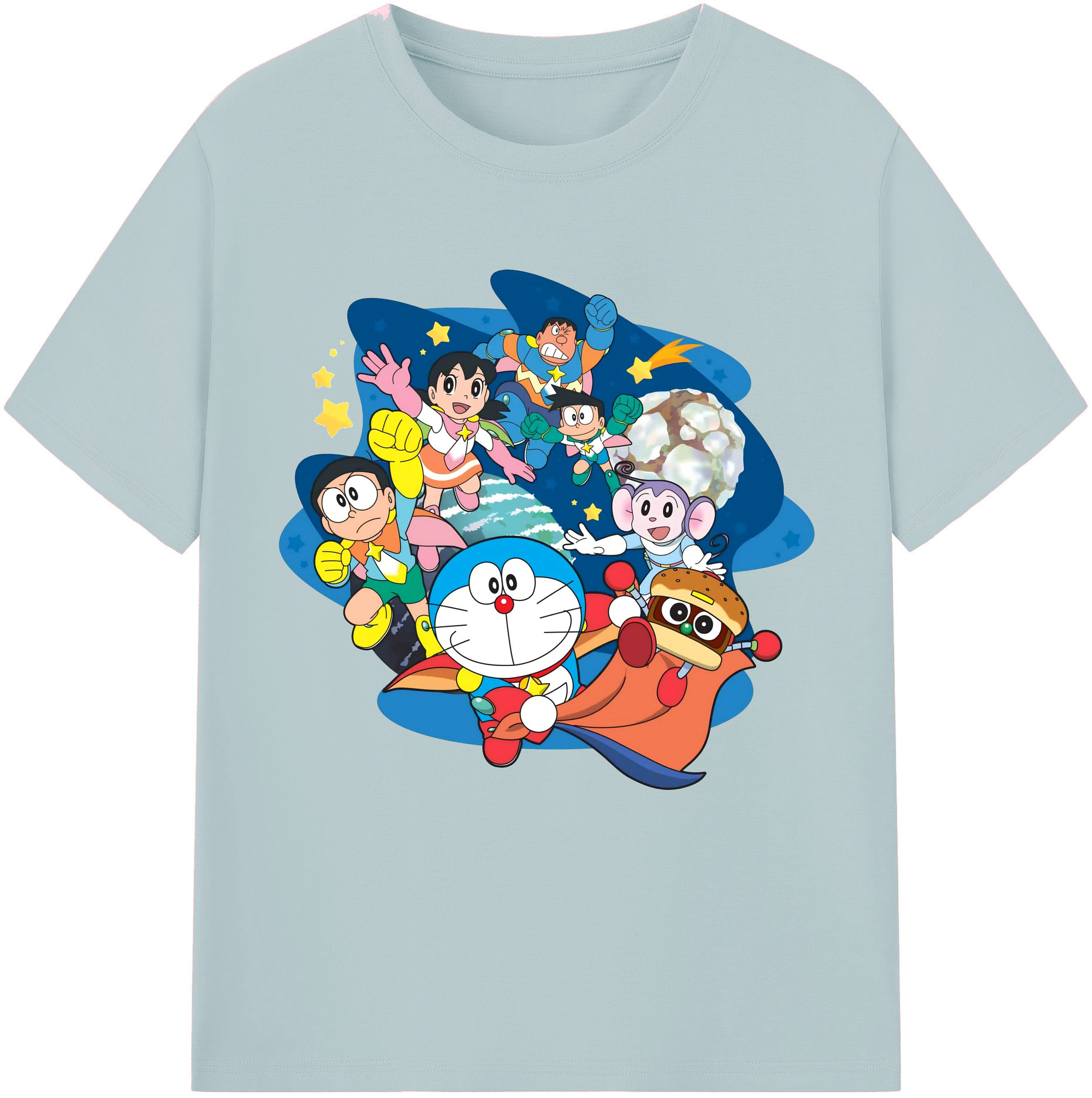 （画像用） ドラえもん Doraemon 綿100％半袖Tシャツ（フロントプリント）
